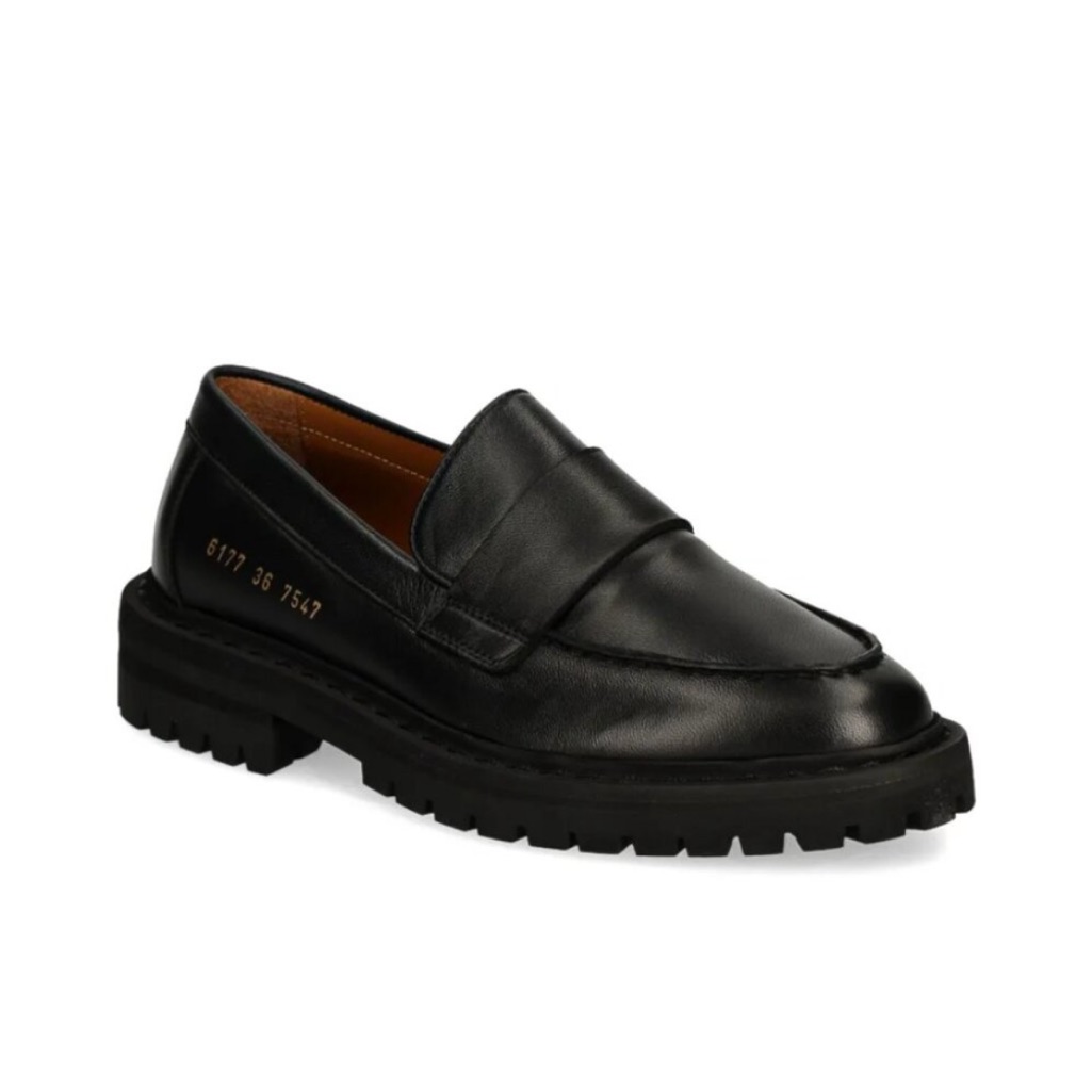 Common Project Black Leather Loafers Size 36